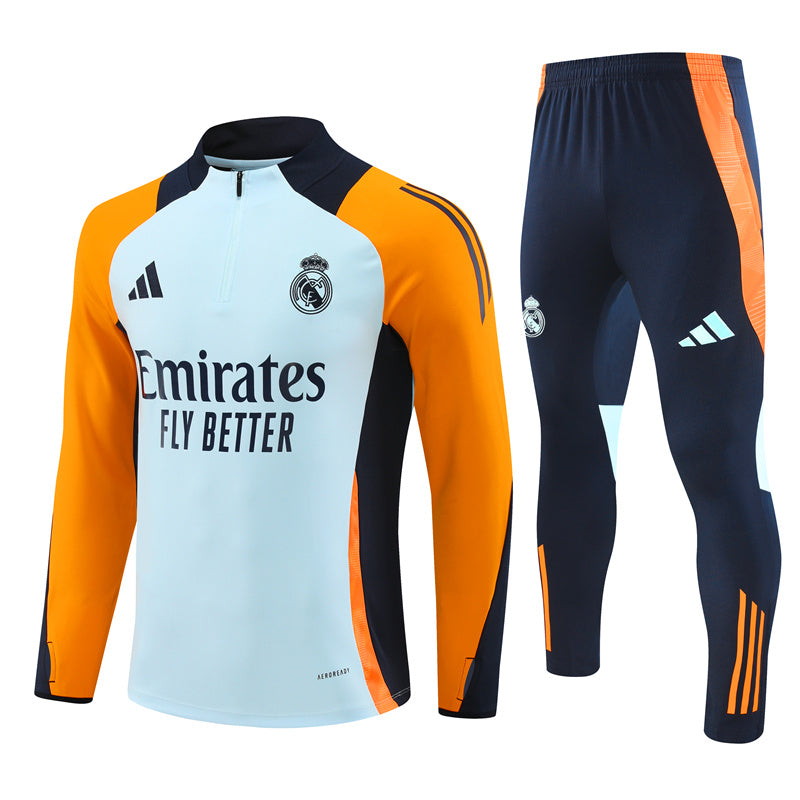 Buzo Completo Real Madrid Blanco Naranja – Tus Camisetas Chile