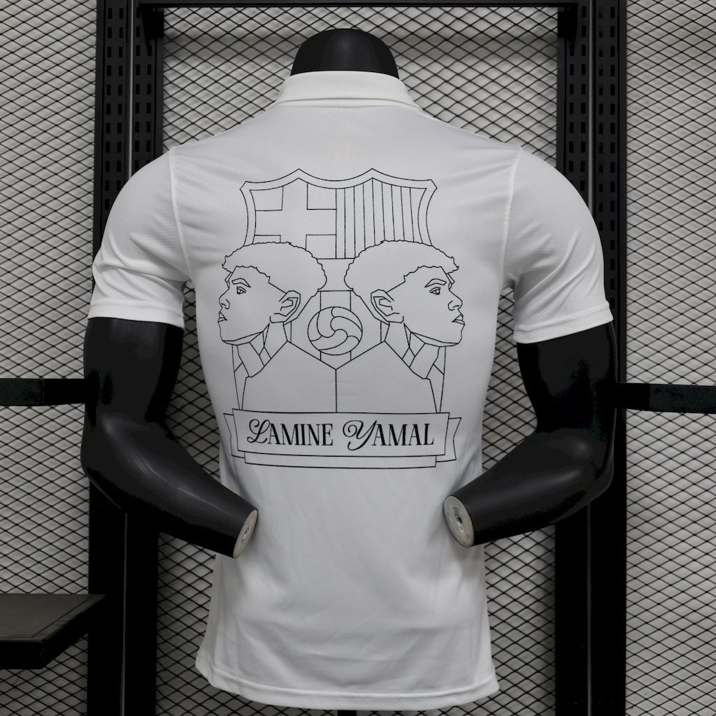Camiseta FC Barcelona Lamine Yamal 304 Blanca 2024/25 Versión Jugador