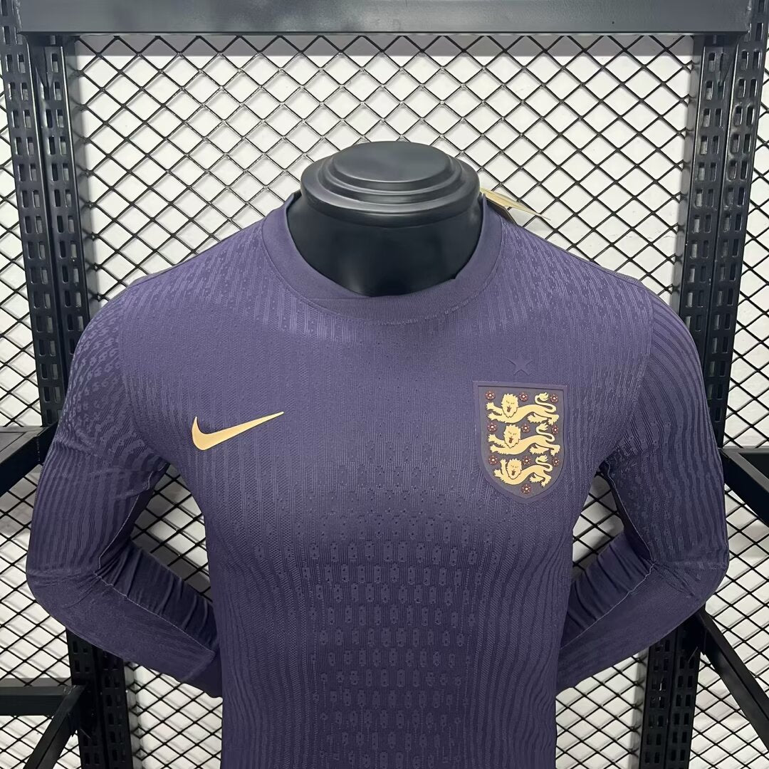 Camiseta Inglaterra Visita 2024 Versión Jugador Manga Larga