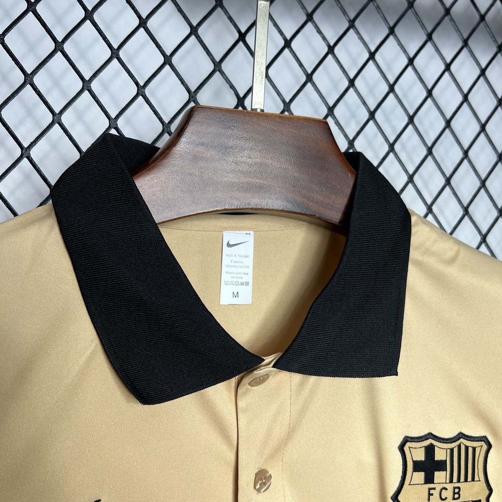 Camiseta FC Barcelona Polo Khaki 2024/25 Versión Fan