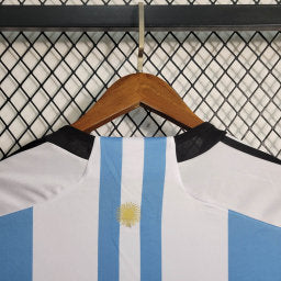Camiseta Argentina Local 3 Estrellas Manga Larga 2023 Versión Fan