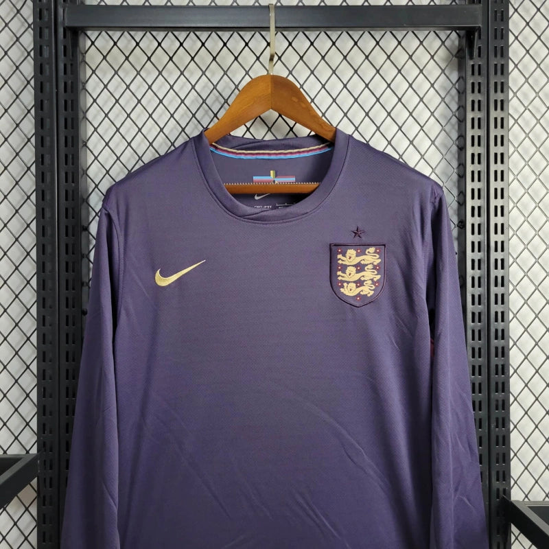 Camiseta Inglaterra Visita Manga Larga 2024 Versión Fan