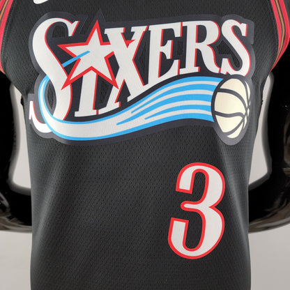 Camiseta Philadelphia 76ers Allen Iverson Negra