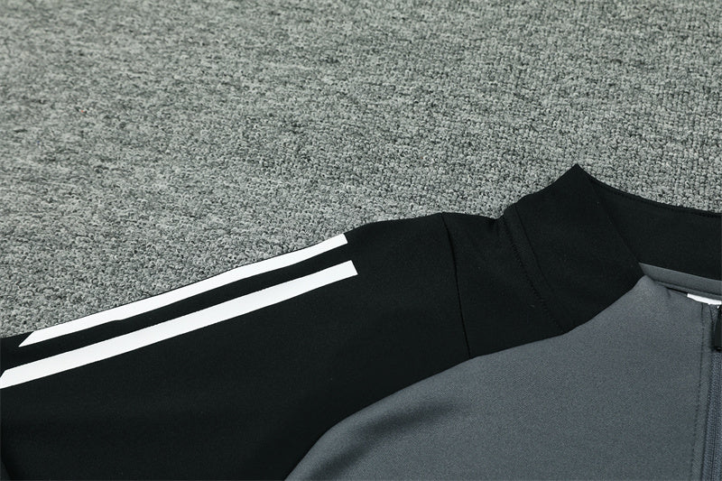 Buzo Completo con Cierre Manchester United Gris Diseño Rojo