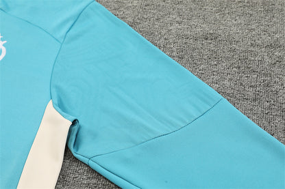 Buzo Completo Marsella Cyan Blanco