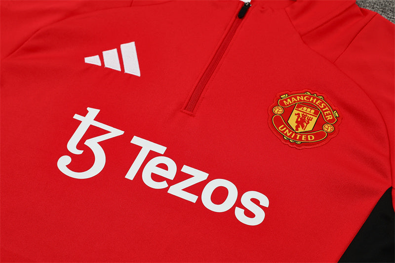 Buzo Completo Manchester United Rojo Negro