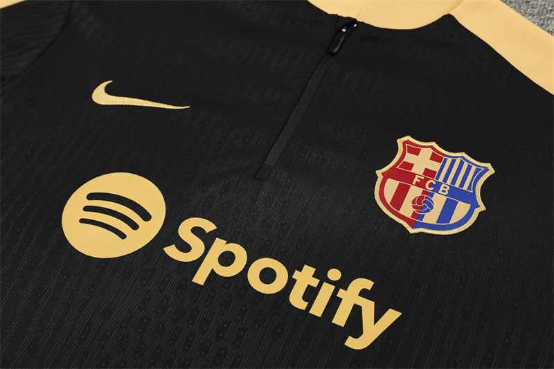 Buzo Completo FC Barcelona Negro Dorado
