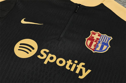 Buzo Completo FC Barcelona Negro Dorado
