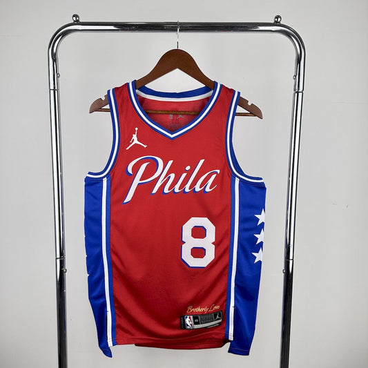 Camiseta Philadelphia 76ers 2023 Camiseta Roja NBA