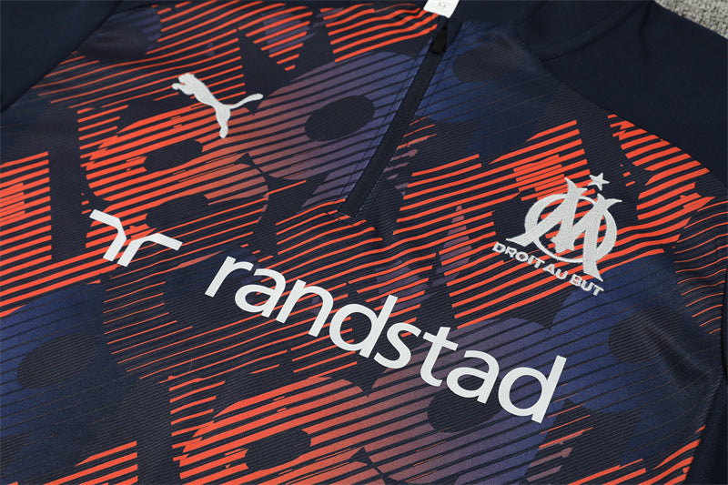 Buzo Completo Marsella Azul Marino Diseño Rojo