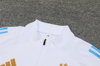 Buzo Completo Argentina Blanco Negro