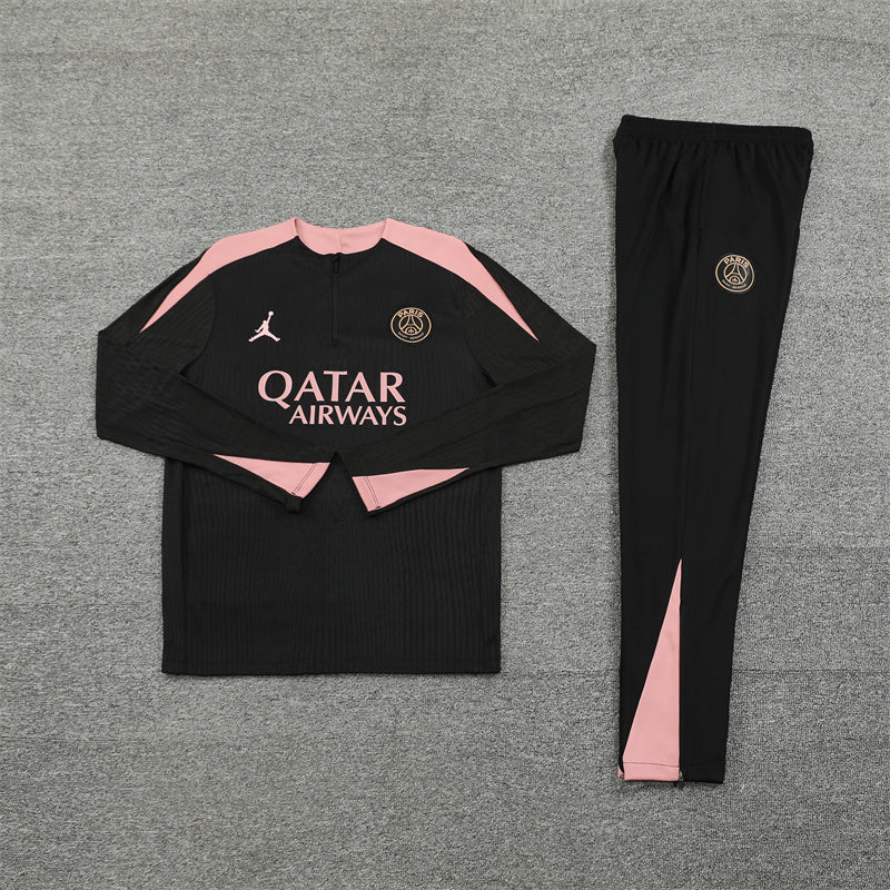 Buzo Completo PSG Negro Rosado Edición Jordan