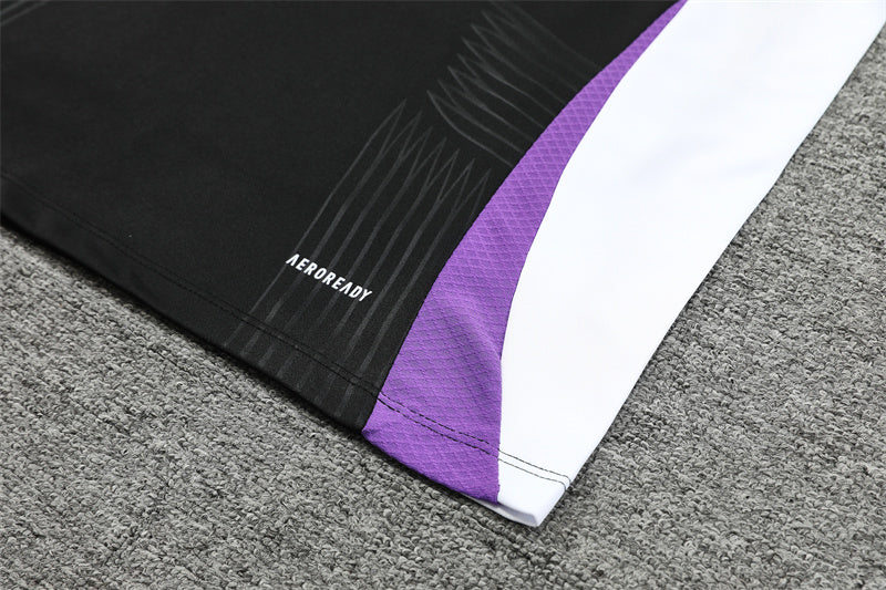 Buzo Completo Real Madrid Negro Morado