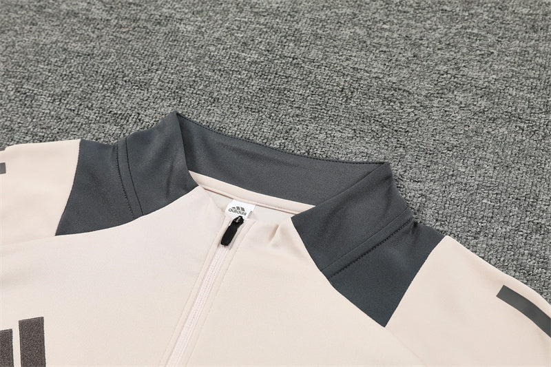 Buzo Completo Real Madrid Crema Con Cierre