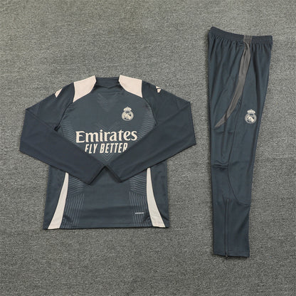Buzo Completo Real Madrid Gris Crema