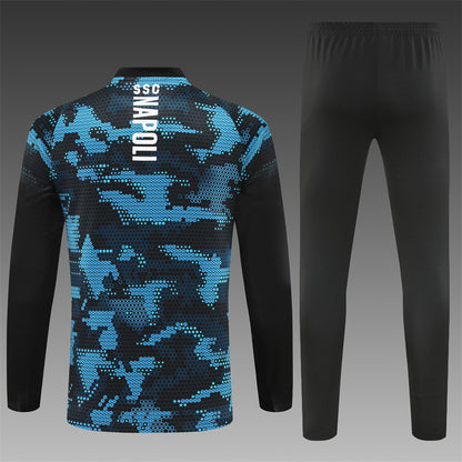 Buzo Completo Napoli Negro Diseño Azul