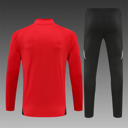 Buzo Completo Manchester United Rojo Negro