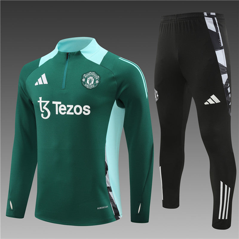 Buzo Completo Manchester United Verde Negro