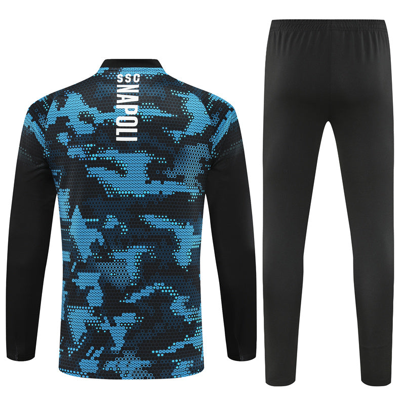 Buzo Completo Napoli Negro Diseño Azul