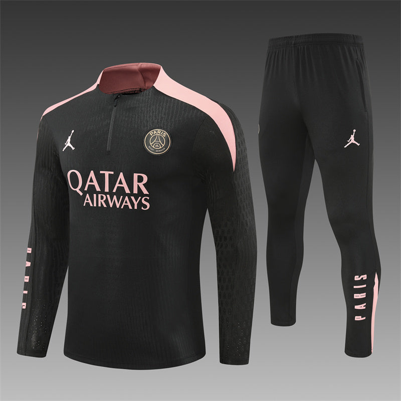 Buzo Completo PSG Negro Rosado Edición Jordan