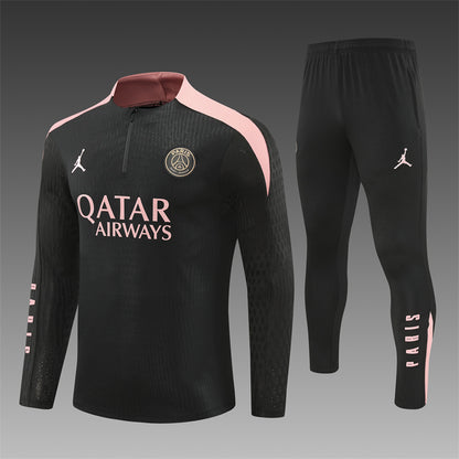 Buzo Completo PSG Negro Rosado Edición Jordan