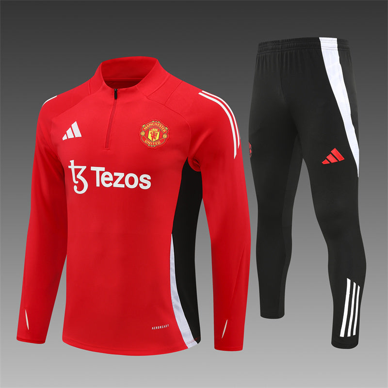 Buzo Completo Manchester United Rojo Negro