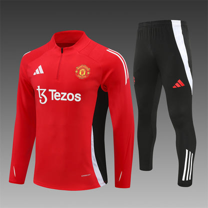 Buzo Completo Manchester United Rojo Negro