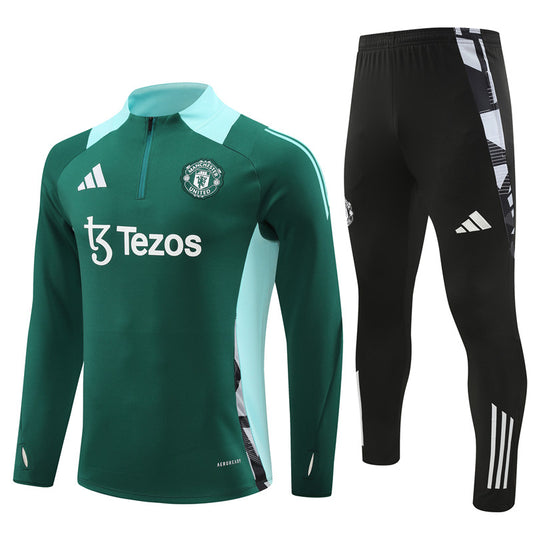 Buzo Completo Manchester United Verde Negro