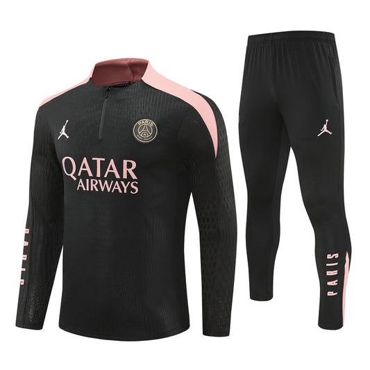 Buzo Completo PSG Negro Rosado Edición Jordan