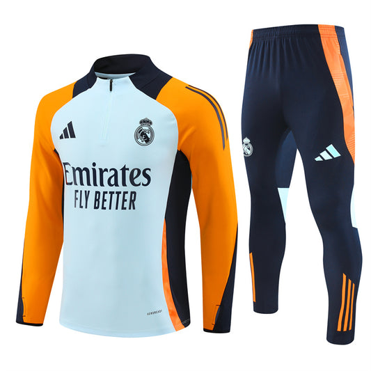 Buzo Completo Real Madrid Blanco Naranja