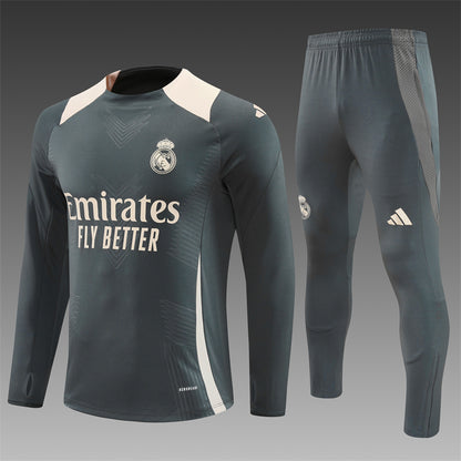 Buzo Completo Real Madrid Gris Crema