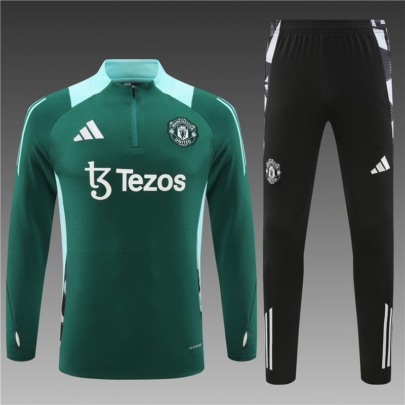 Buzo Completo Manchester United Verde Negro