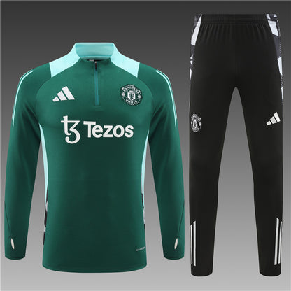 Buzo Completo Manchester United Verde Negro