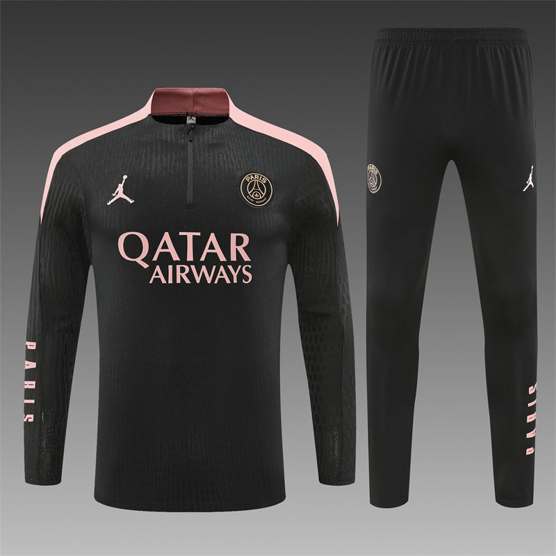 Buzo Completo PSG Negro Rosado Edición Jordan