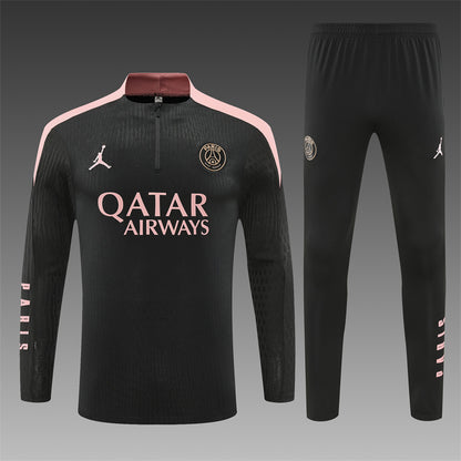 Buzo Completo PSG Negro Rosado Edición Jordan
