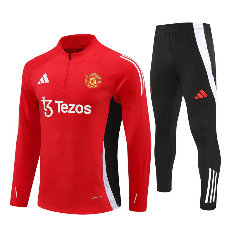 Buzo Completo Manchester United Rojo Negro
