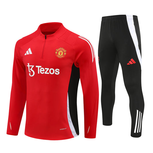 Buzo Completo Manchester United Rojo Negro