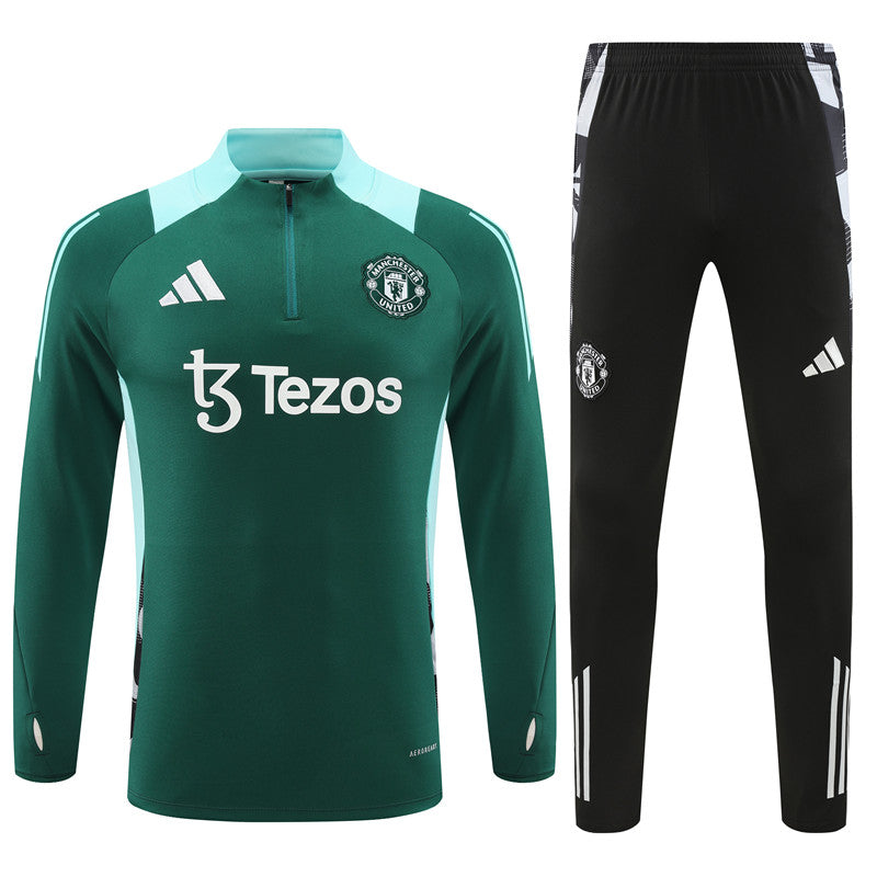 Buzo Completo Manchester United Verde Negro