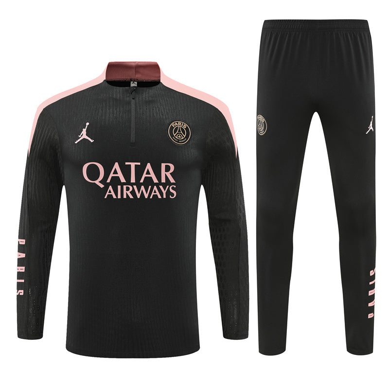 Buzo Completo PSG Negro Rosado Edición Jordan
