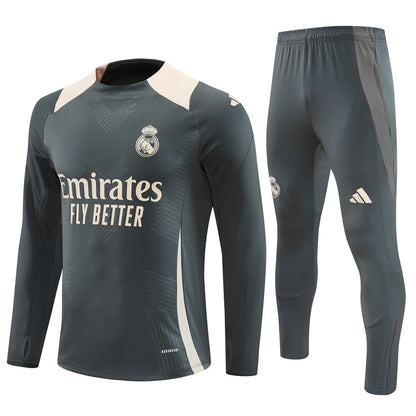 Buzo Completo Real Madrid Gris Crema
