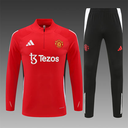 Buzo Completo Manchester United Rojo Negro