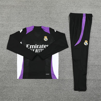 Buzo Completo Real Madrid Negro Morado