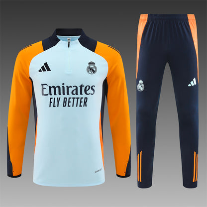 Buzo Completo Real Madrid Blanco Naranja