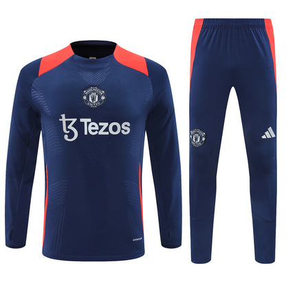 Buzo Completo Manchester United Azul Rojo