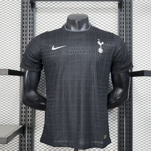 Camiseta Tottenham Hotspur Negra 2025/26 Versión Jugador