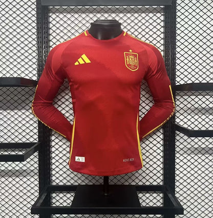 Camiseta España Local 2024 Versión Jugador Manga Larga