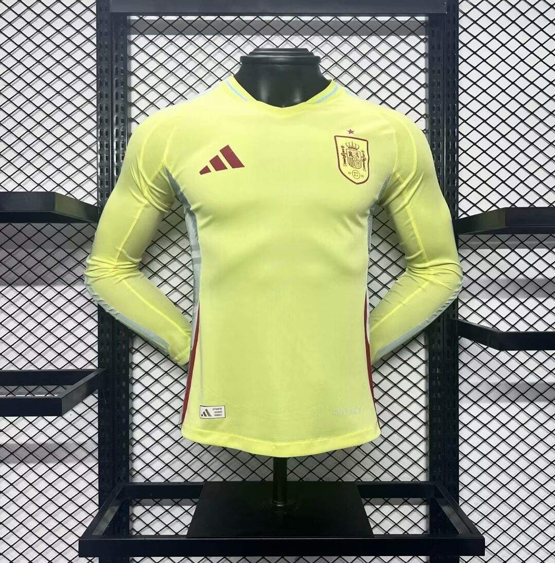 Camiseta España Visita 2024 Versión Jugador Manga Larga