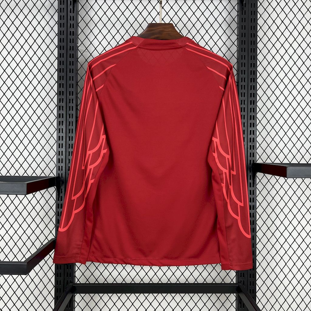 Camiseta Paris Saint-Germain Portero Rojo 2025/26 Manga Larga Versión Fan