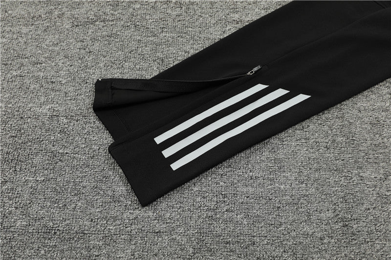 Buzo Completo Manchester United Negro Blanco