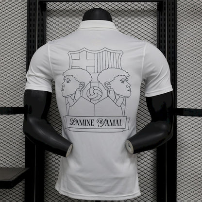 Camiseta FC Barcelona Lamine Yamal 304 Blanca 2024/25 Versión Jugador